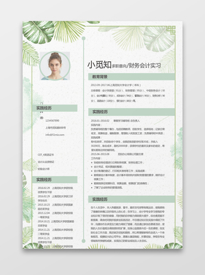 会计财务简历